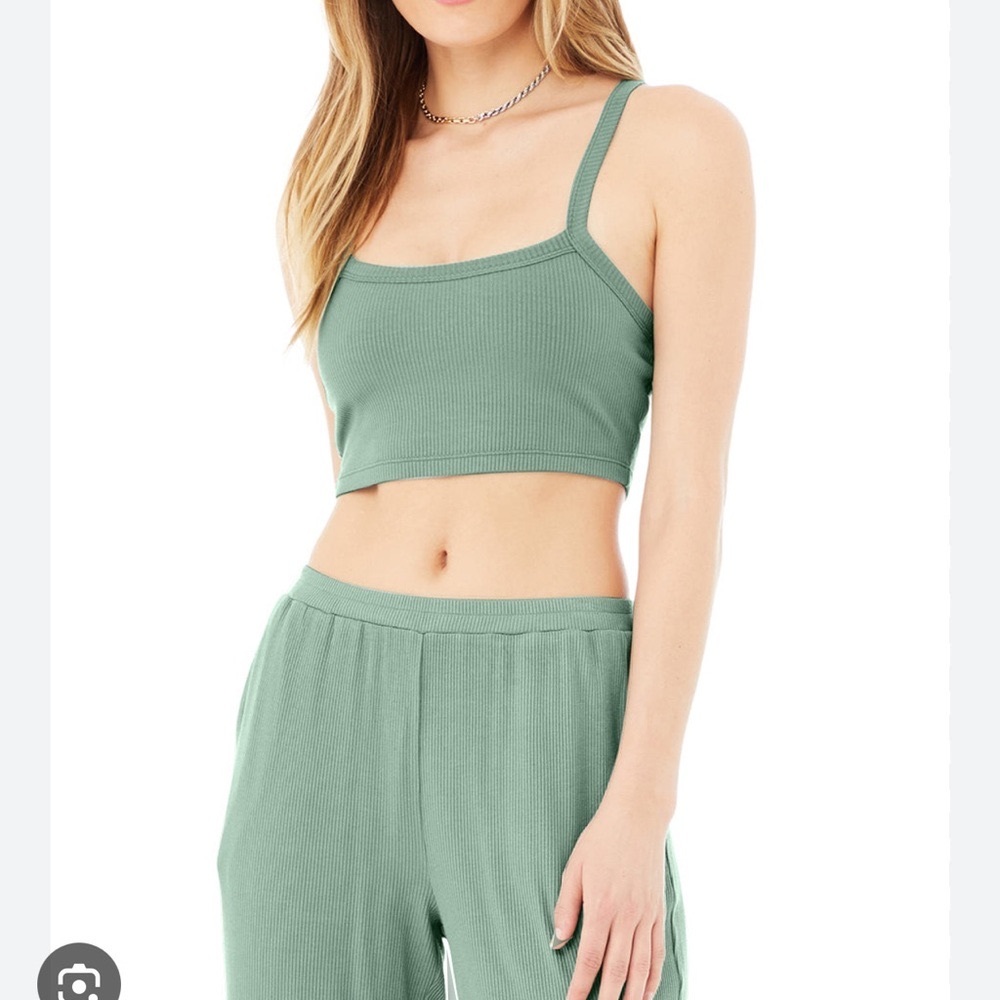 ALO whisper pant in sea glass color